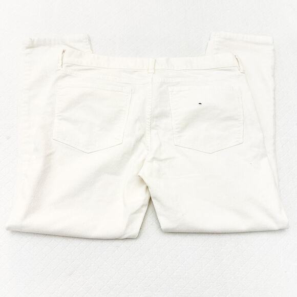 J. Crew Toothpick White Corduroy Style Denim Jeans Size 30 Ankle - Picture 5 of 8